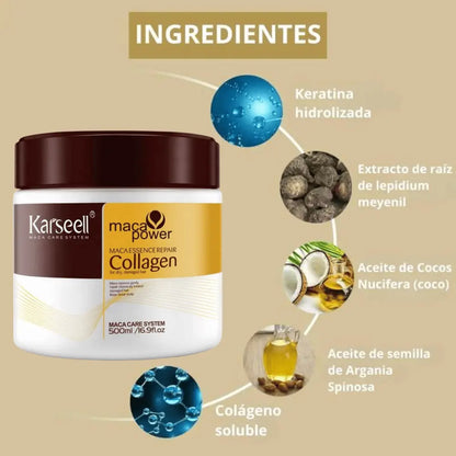 COMBO KARSEELL by DR.USA: Shampoo nutritivo, bótox capilar y aceite de argán.